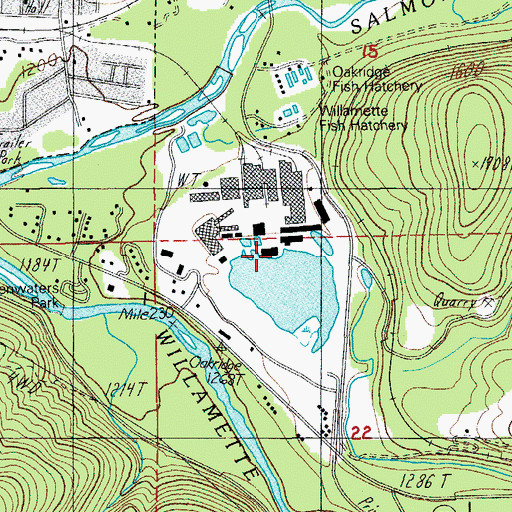 Topographic Map of Ornoname 17 Dam, OR