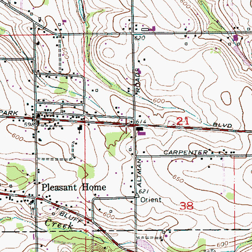 Topographic Map of Scenic (historical), OR