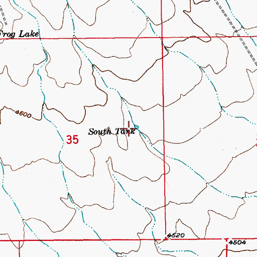 Topographic Map of South Tank, AZ