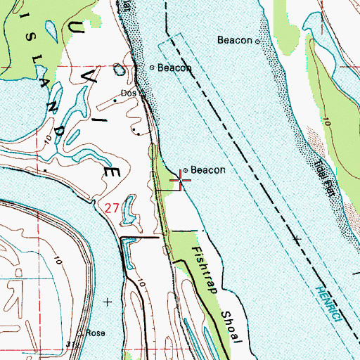 Topographic Map of Henrici Bar (historical), OR