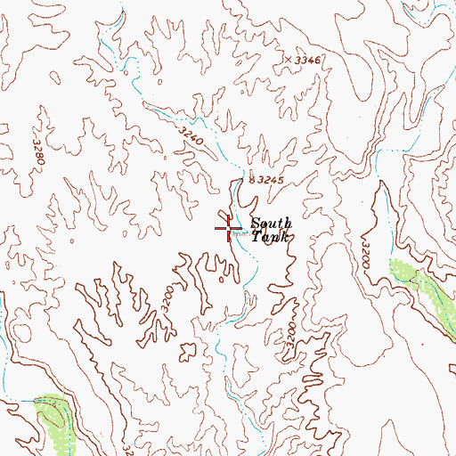 Topographic Map of South Tank, AZ