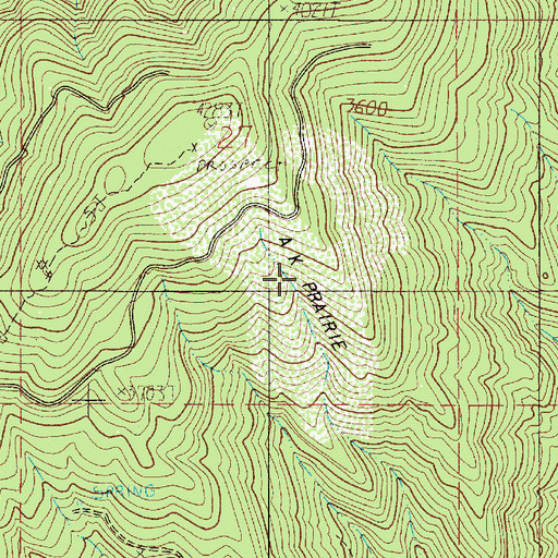 Topographic Map of A K Prairie, OR