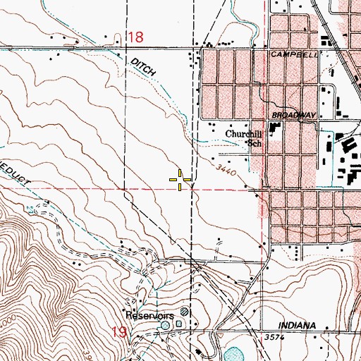 Topographic Map of Correll Ditch, OR