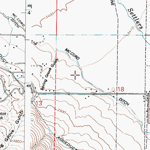 Topographic Map of McCord Ditch, OR