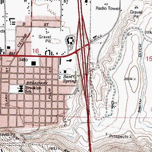 Topographic Map of Sam O Spring, OR