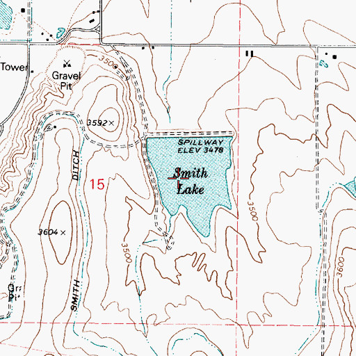 Topographic Map of Smith Lake, OR