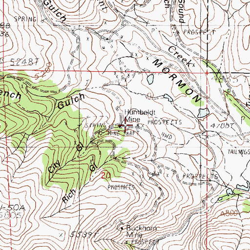Topographic Map of Basin Post Office (historical), OR