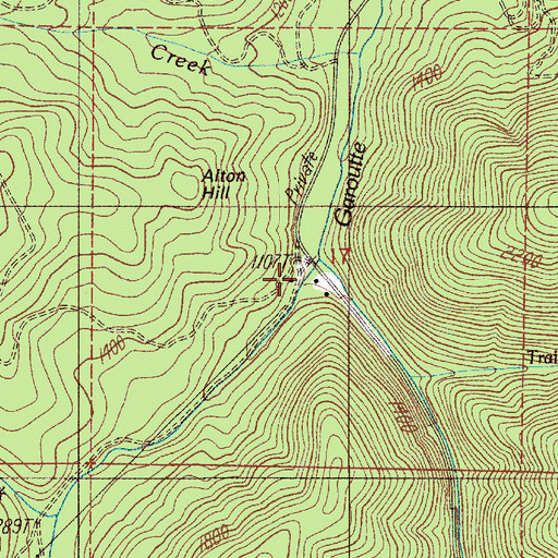 Topographic Map of Blackbutte Post Office (historical), OR