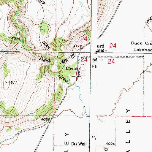 Topographic Map of Cord Post Office (historical), OR