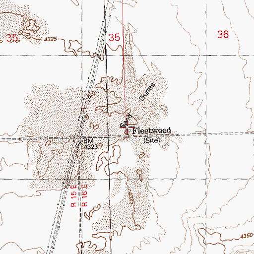 Topographic Map of Fleetwood Post Office (historical), OR