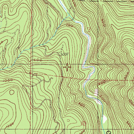 Topographic Map of Quosation Post Office (historical), OR