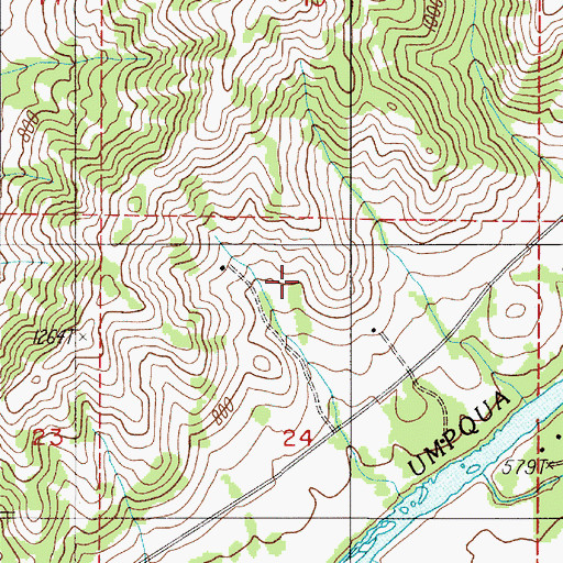 Topographic Map of Robinson Post Office (historical), OR