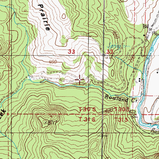 Topographic Map of Roland Post Office (historical), OR