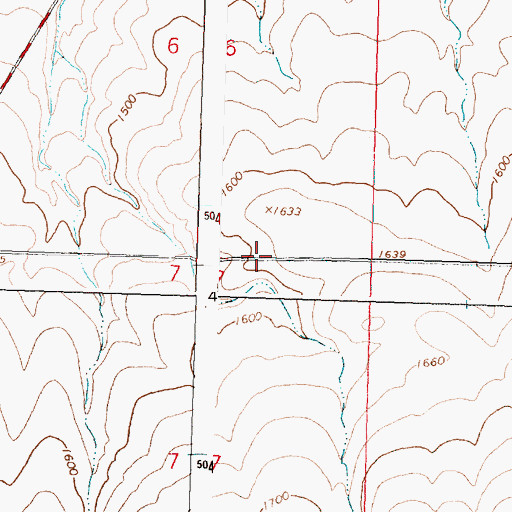 Topographic Map of Salineville Post Office (historical), OR