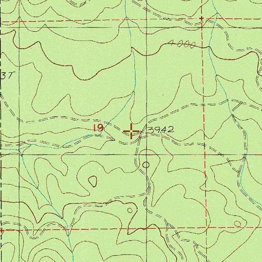 Topographic Map of Snow Post Office (historical), OR