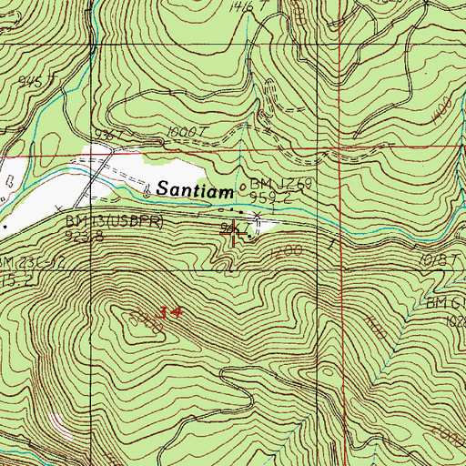 Topographic Map of Soda Stone Post Office (historical), OR