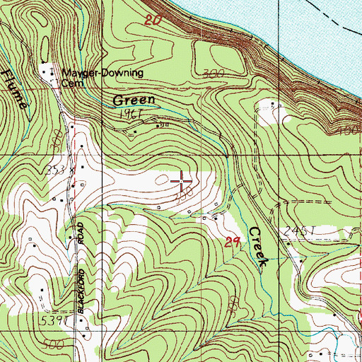 Topographic Map of Tryon Post Office (historical), OR