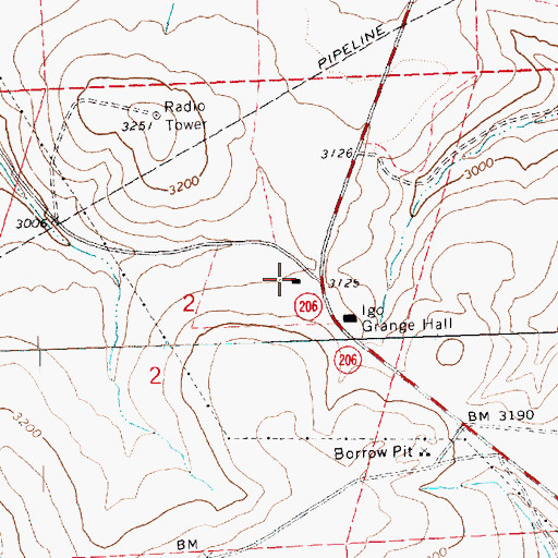 Topographic Map of Igo Post Office (historical), OR