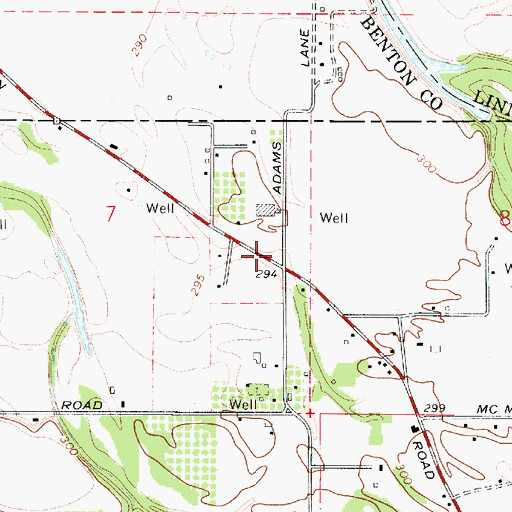 Topographic Map of Othello Post Office (historical), OR
