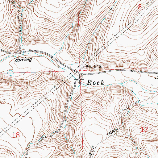 Topographic Map of Rockville Post Office (historical), OR