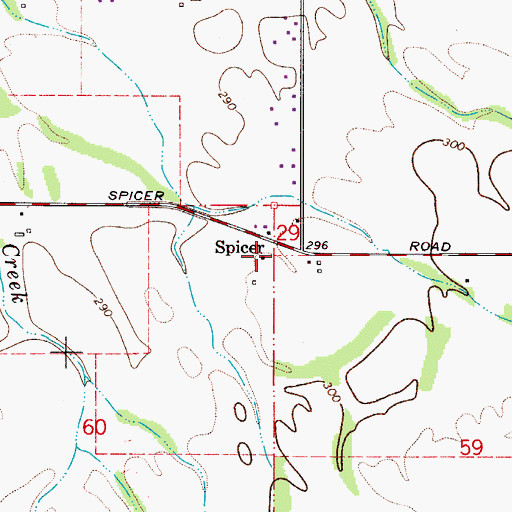 Topographic Map of Spicer Post Office (historical), OR