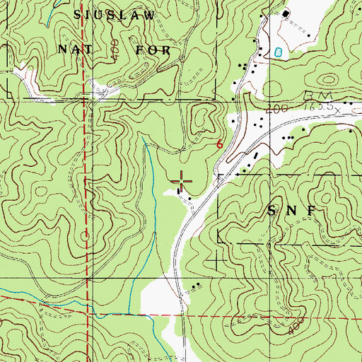 Topographic Map of Spruce Post Office (historical), OR