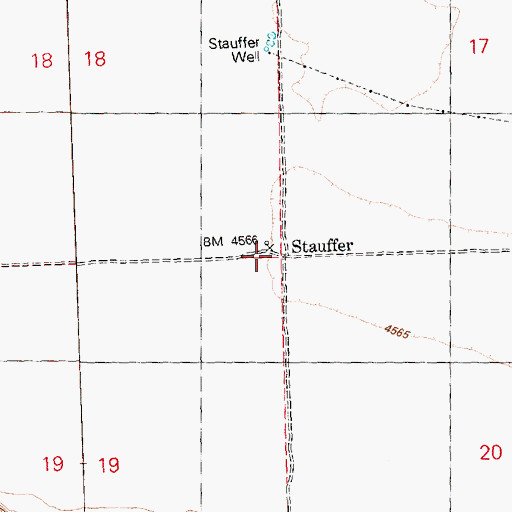 Topographic Map of Stauffer Post Office (historical), OR