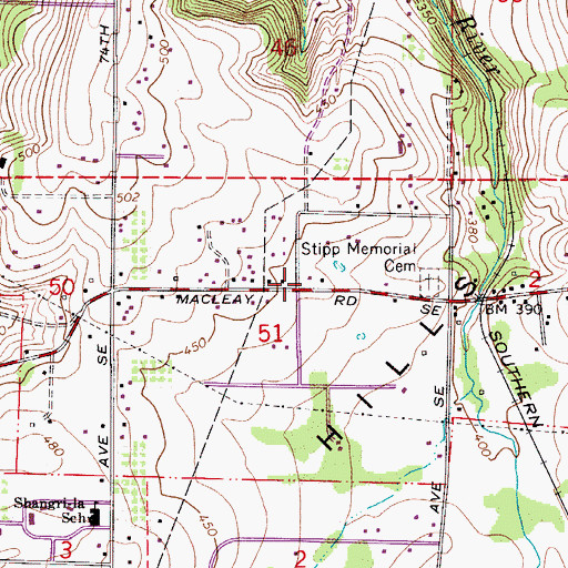 Topographic Map of Stipp Post Office (historical), OR