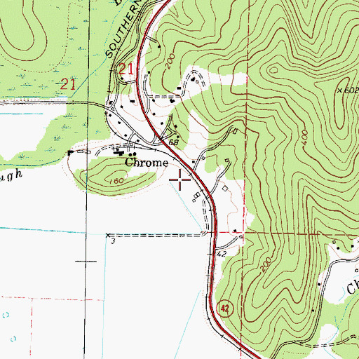Topographic Map of Beaver Hill Junction (historical), OR