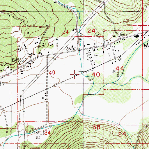 Topographic Map of Bally (historical), OR