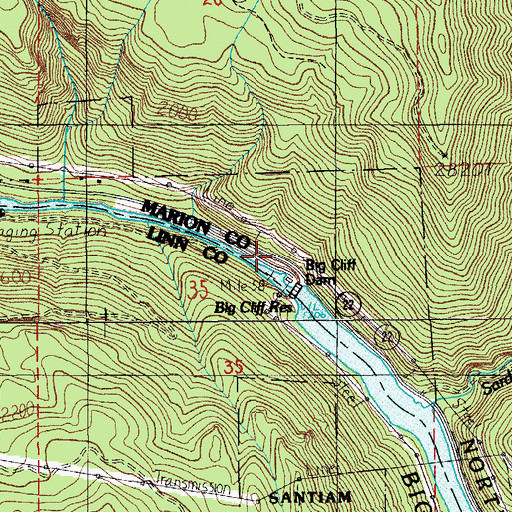 Topographic Map of R G Balderee Logging Company (historical), OR