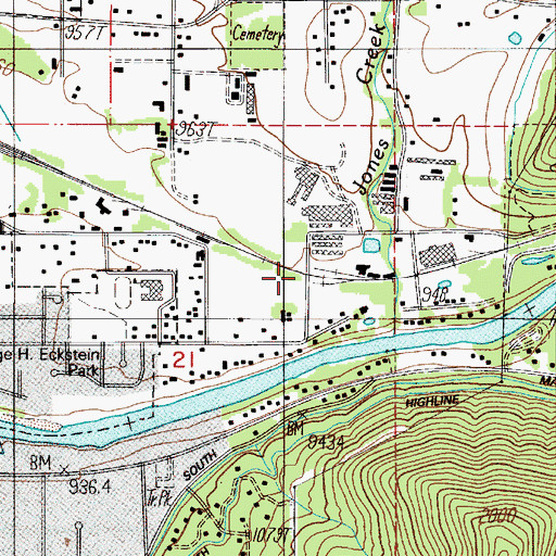 Topographic Map of Sanders (historical), OR