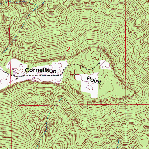 Topographic Map of Cornelison Point, AL