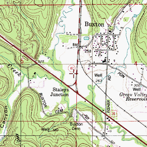 Topographic Map of J Cole Logging Company (historical), OR