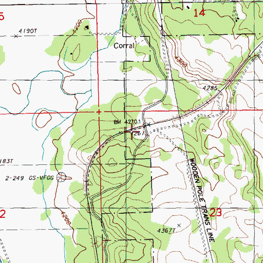 Topographic Map of Sycan (historical), OR