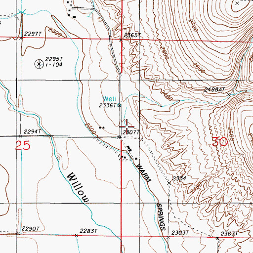 Topographic Map of Home (historical), OR