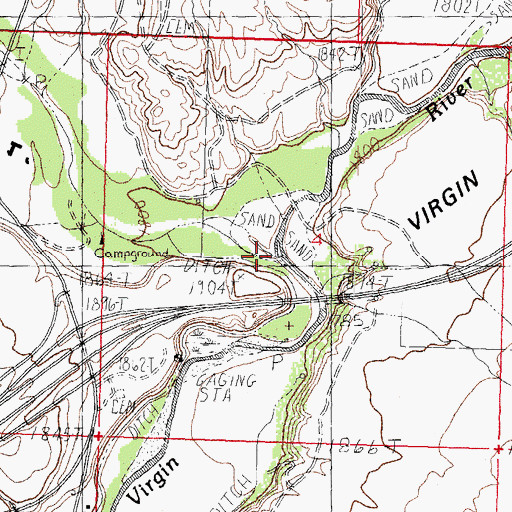 Topographic Map of Beaver Dam Wash, AZ