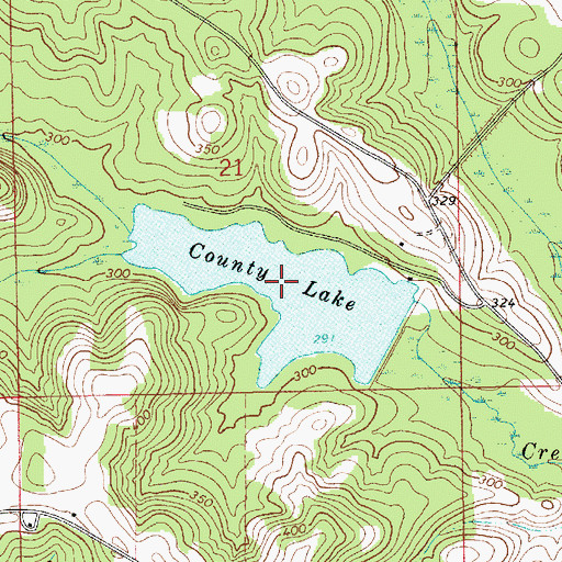 Topographic Map of County Lake, AL