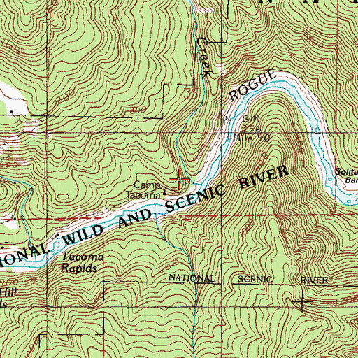 Topographic Map of Tale Creek Recreation Site, OR