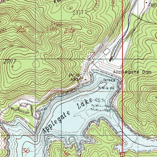 Topographic Map of Swayne Viewpoint, OR