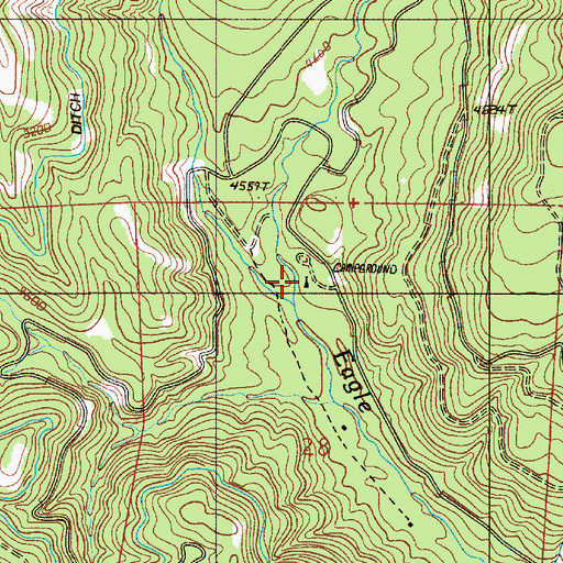 Topographic Map of Tamarack Recreation Site, OR