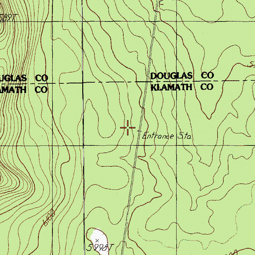 Topographic Map of North Entrance Crater Lake National Park, OR