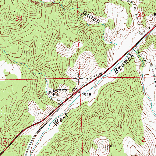 Topographic Map of Jones Ranch, OR