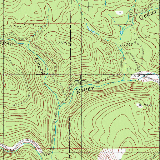 Topographic Map of Dovre Peak Wayside, OR
