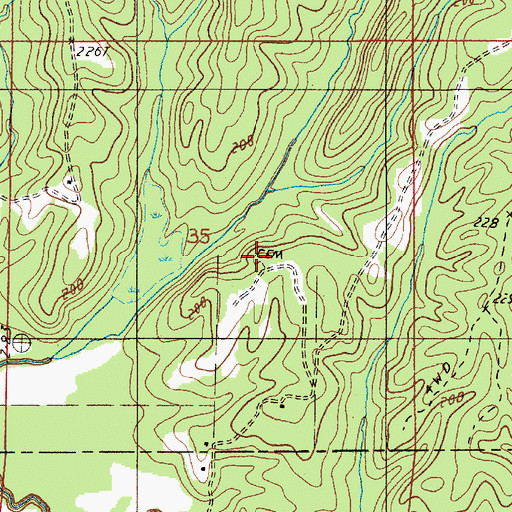 Topographic Map of Cox Cemetery, AL