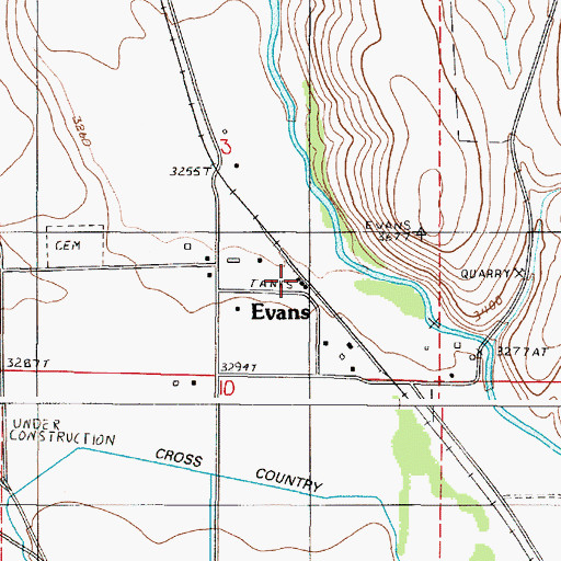 Topographic Map of Lostine Station, OR