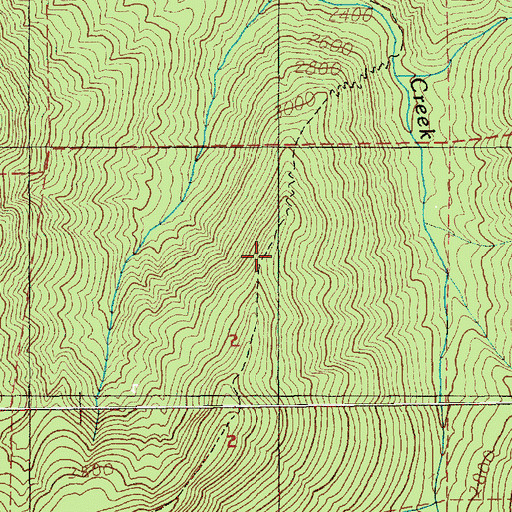 Topographic Map of Eagle Creek Cutoff, OR