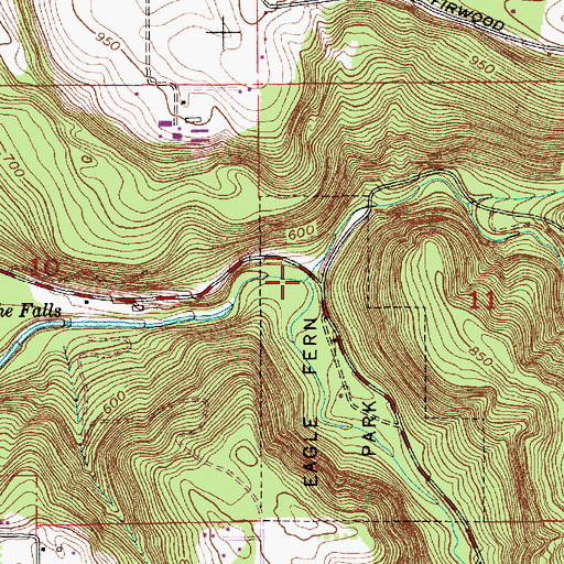 Topographic Map of North Fork Eagle Creek, OR