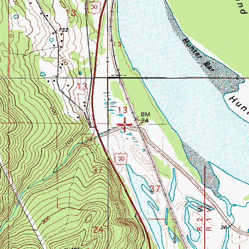 Topographic Map of Nehalem Junction (historical), OR
