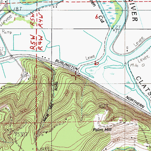 Topographic Map of Palm (historical), OR